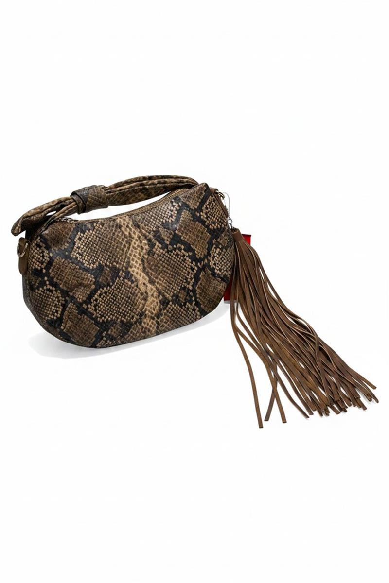 borsa mezzaluna snake
